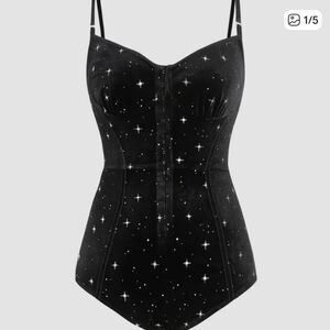 Cider Black Starry Bodysuit